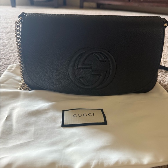 Gucci Black Crossbody Bag with Gold Hardware - Picture 1 of 6